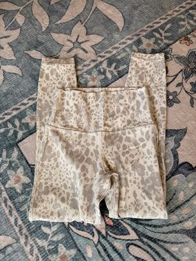 Lululemon Neutral Leopard Print Leggings - Beige
